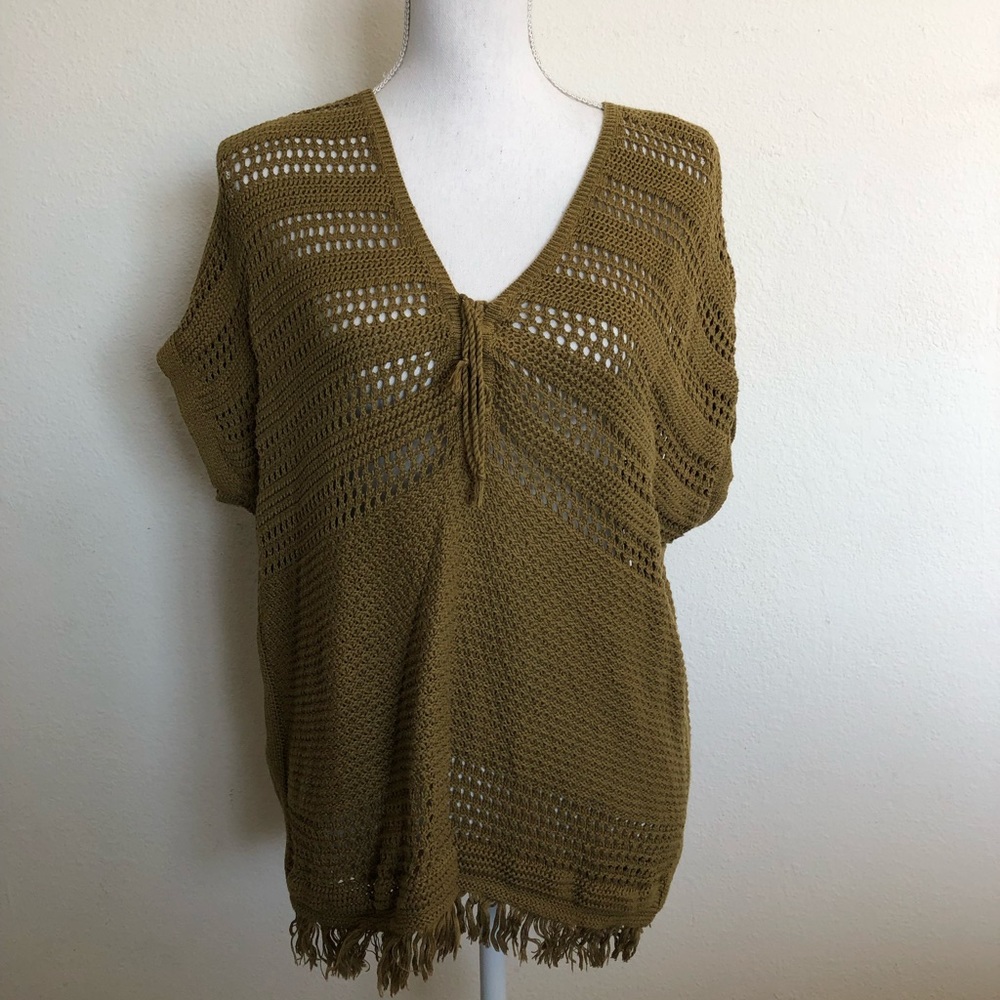 Olive green knit sweater